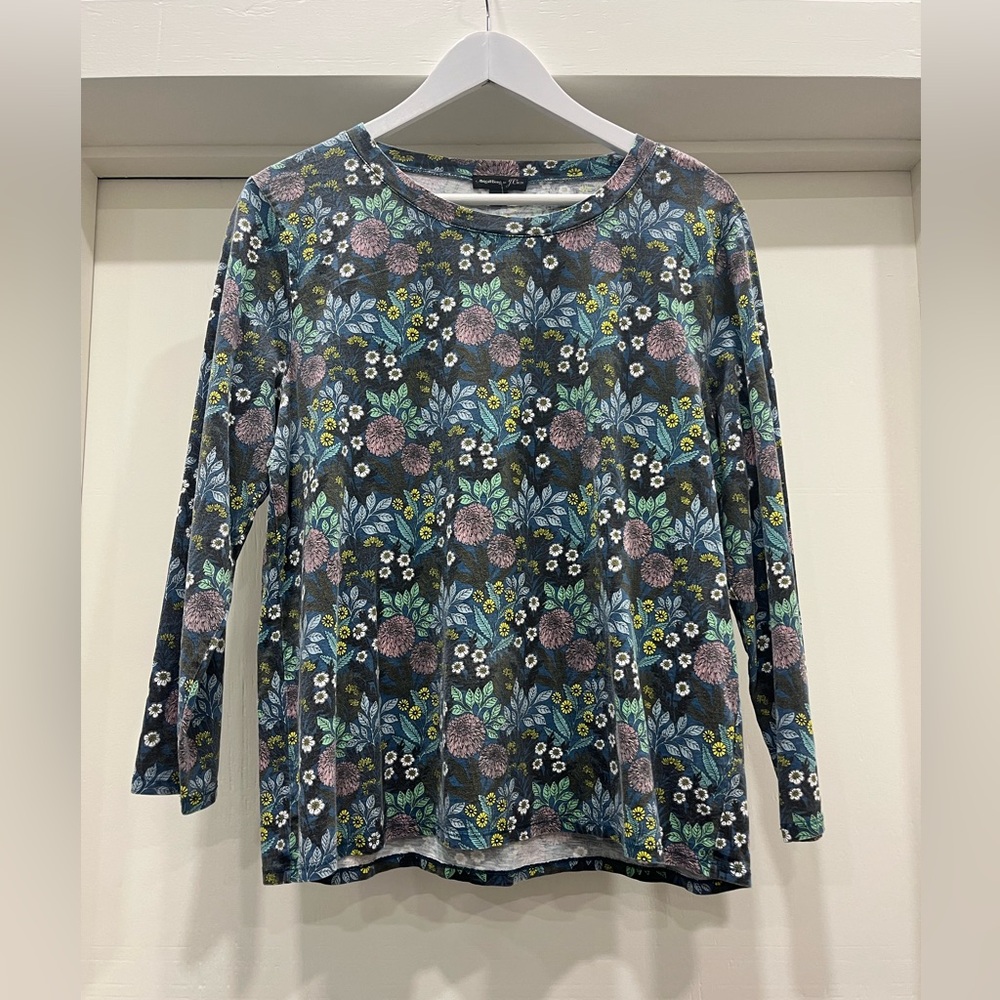 Abigail Borg x J. Crew - Floral Long Sleeve Top - Size XL